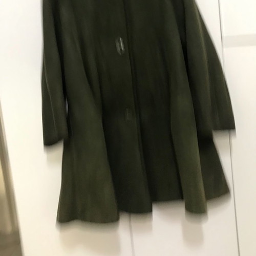 Mouton coat new, leather fur, oil color, size M