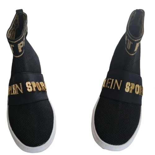 Philipp Plein Sport Sock Sneakers New Black with Gold Details