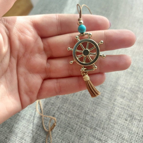 Necklace Handmade Nautical Ship Wheel new