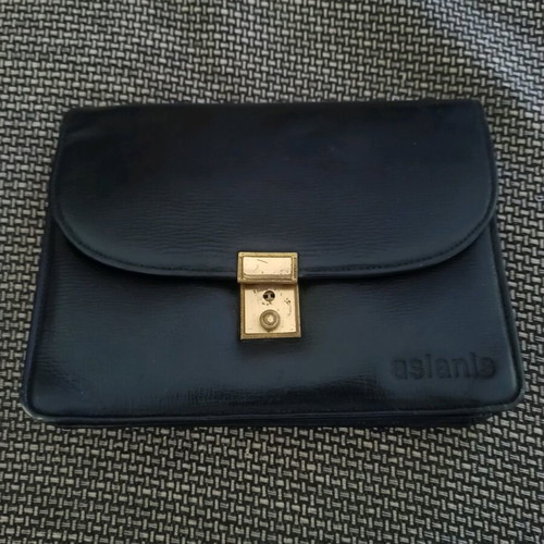 Aslanis men's bag used, leather black with minor wear