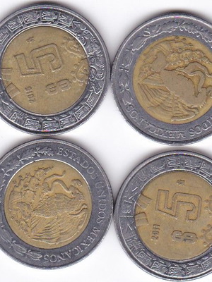 Mexico 5 Peso coins used