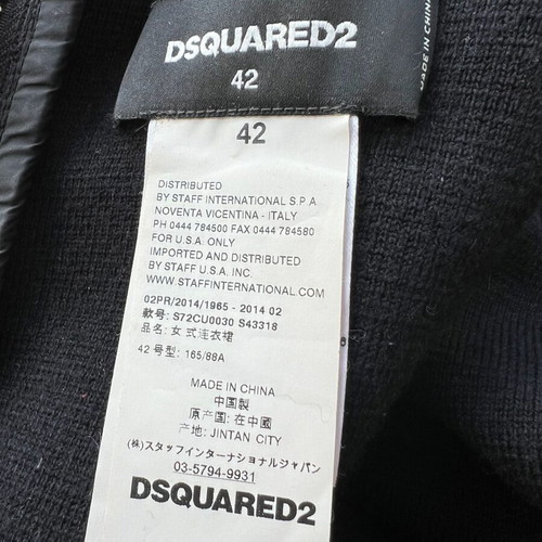 Dsquared2 black down winter dress size IT42-M like new