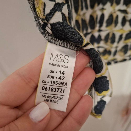 M&S Collection blouse with geometric print like new, size XL