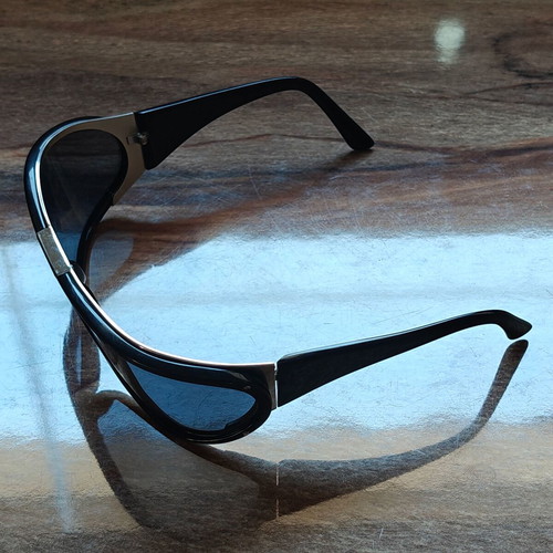 Bottega Veneta Vintage men's biker style polarized sunglasses