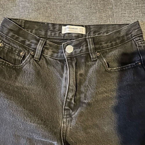 Pull & Bear women's black denim jeans used, size S