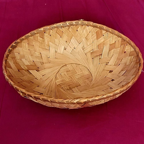 Bamboo wicker basket like new