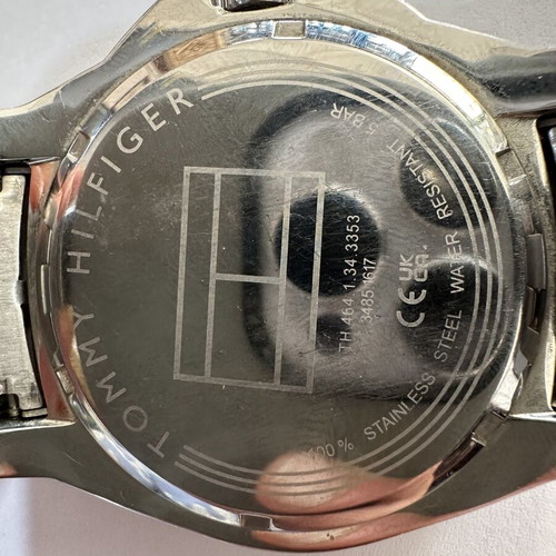 Tommy Hilfiger men's watch like new with blue dial and steel bracelet
