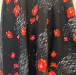 French skirt with floral pattern
