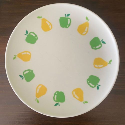 Plastic plates used, set of 2, STYLE Made in Italy, 19 cm