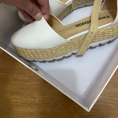 Chaniotakis espadrilles like new, white, size 37