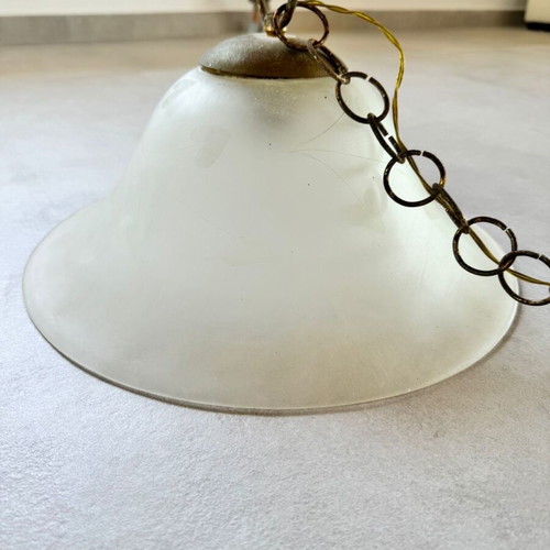 Glass ceiling light like new