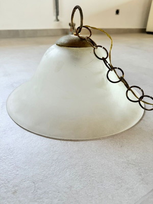 Glass ceiling light like new