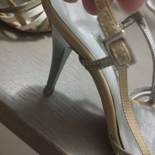 Cosodei leather sandals like new, grey and beige, size 36