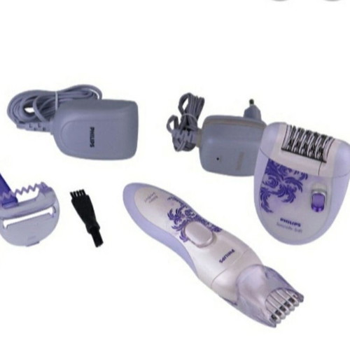 Philips hair removal set like new with full equipment and storage bag