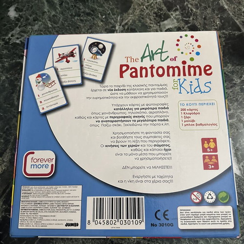 The Art of Pantomime for Kids board game used