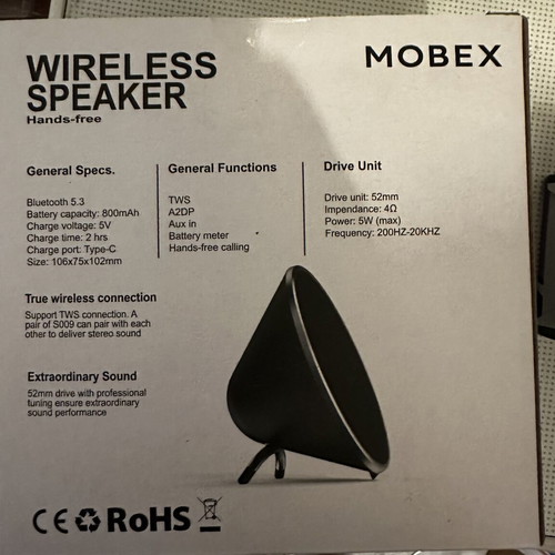 Bluetooth wireless speaker new, portable