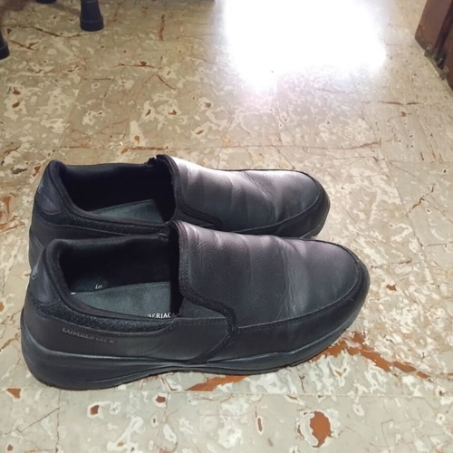 Lumberjack black classic slip-on shoes used, size 41