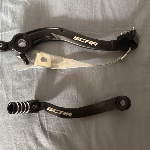 Scar gearshift and foot brake lever set new