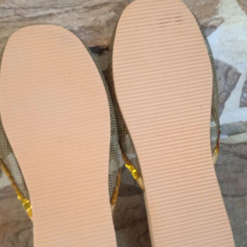 Bozikis slippers like new with sequins and beads, size 39, gold