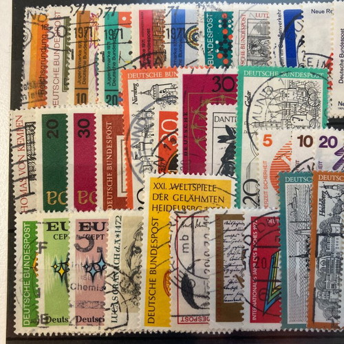 German stamps used complete series 1971-72
