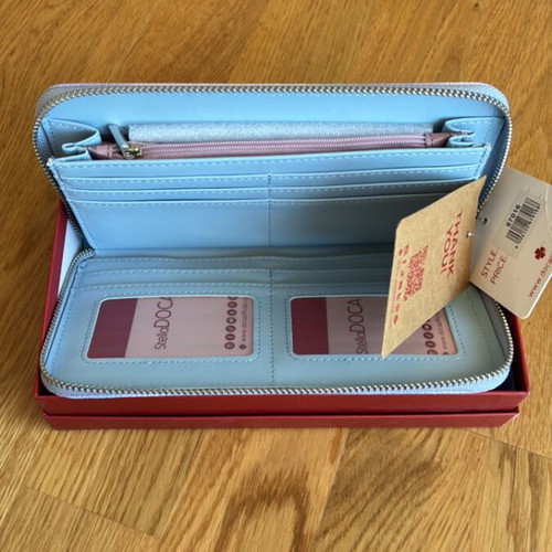 Stella Doca wallet new, multicolor print (blue, white, purple)