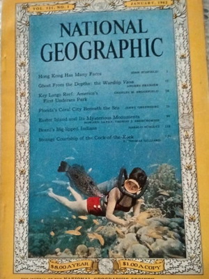 National Geographic magazine January 1962 issue