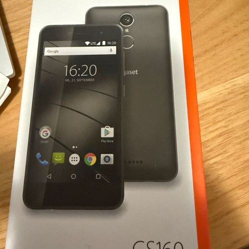 GIGASET GS160 smartphone used, dual sim, gray