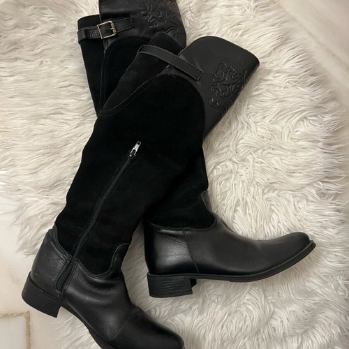 Alpe suede riding boots over the knee like new, black size 36