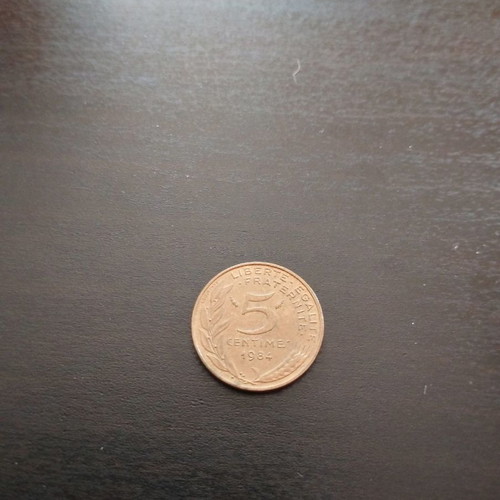 French coin used, year 1984