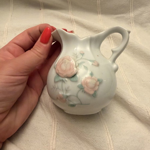 Vintage Japanese St Michael 5982/5262 Embossed Floral Pattern Pitcher used