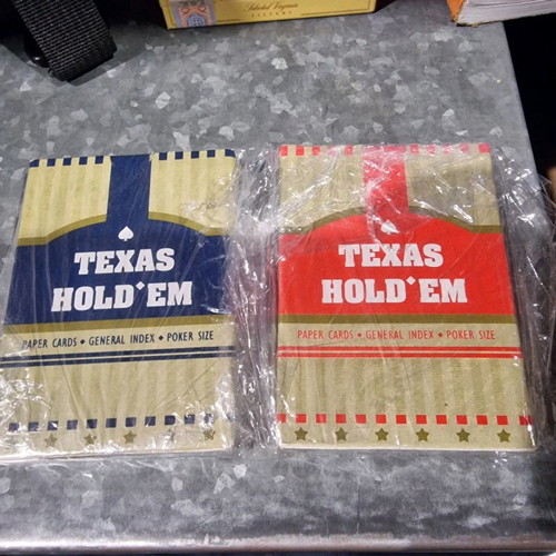 Texas Hold'em playing cards used, set of 2