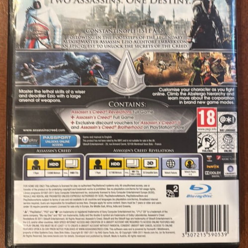 Assassin’s Creed Revelations PS3 game used, complete with manual