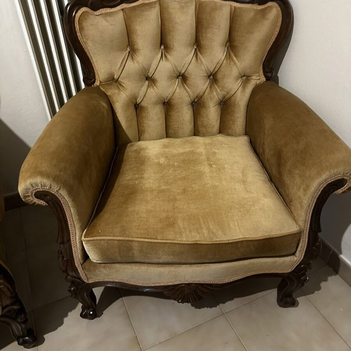 Ludovic style living room set, four-seat sofa, 2 armchairs, 2 chairs