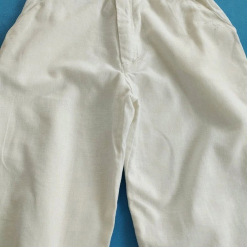 Mandarino White Children's Pants Size 6 Like New Linen Cotton
