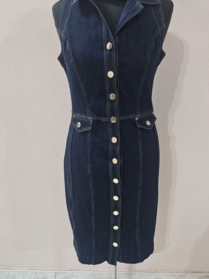 Guess jeans midi dress like new, slim fit, blue