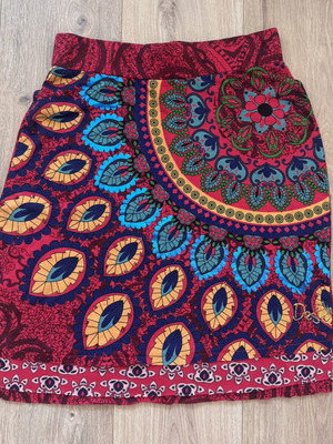 Desigual vintage Y2K abstract skirt women's colorful mandala size S like new