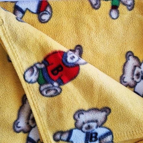 Fleece baby blanket 1.20 x 1.50 m, cotton, with children's pattern
