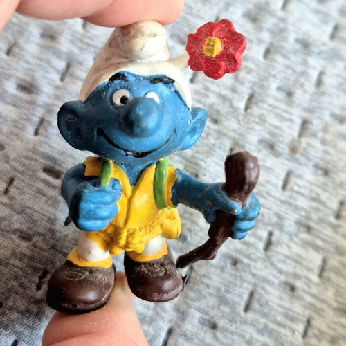 Smurf Tracker figure by Peyo, 1980s German vintage