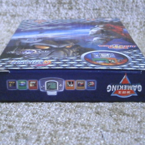 GameKing 4-in-1 cartridge with Clever Hawk Warrior Valiant Metal DeforN action games