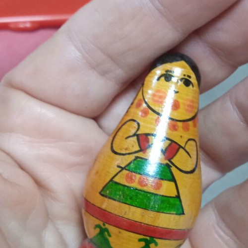 Russian wooden folk art dolls, 1984