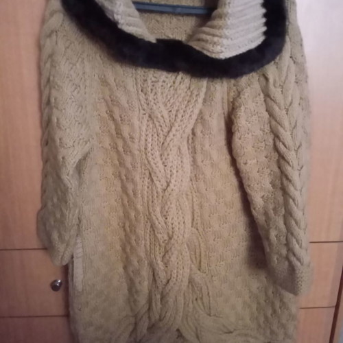 Handmade coat used, beige, size M