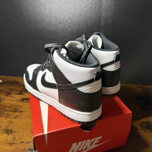 Nike Dunk Hi Retro sneakers, size 45.5 EU, white and black