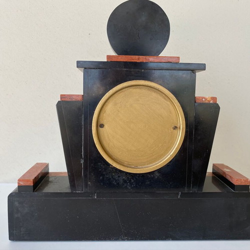 Antique tabletop clock used, marble, analog