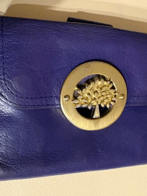 Mulberry wallet used, leather, purple