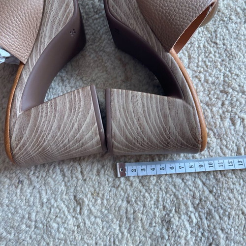 Speawoman leather mule sandals new, camel color, size 37