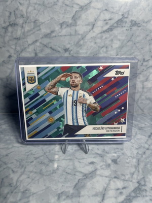 Nicolas Otamendi 2025-26 Topps Argentina Team Set Insert Aqua /199