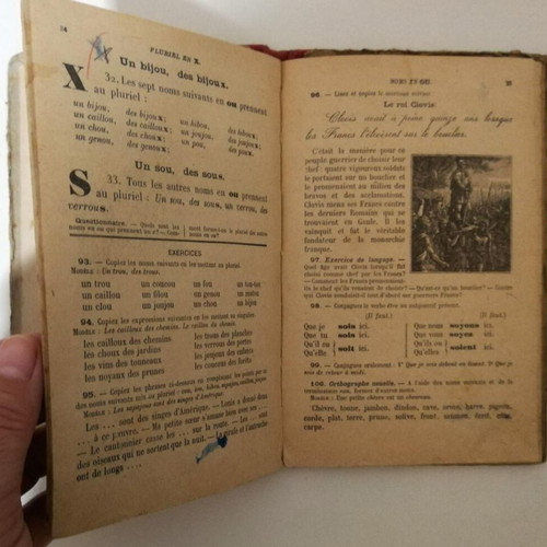 Librairie Hachette Cours primaire de grammaire française book, early 20th century