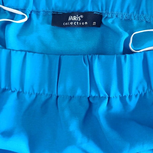 Harris Cotton dress like new, strapless maxi, blue multicolor