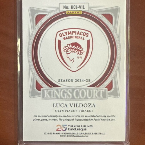 Panini Crown Royale Luca Vildoza /49 basketball card