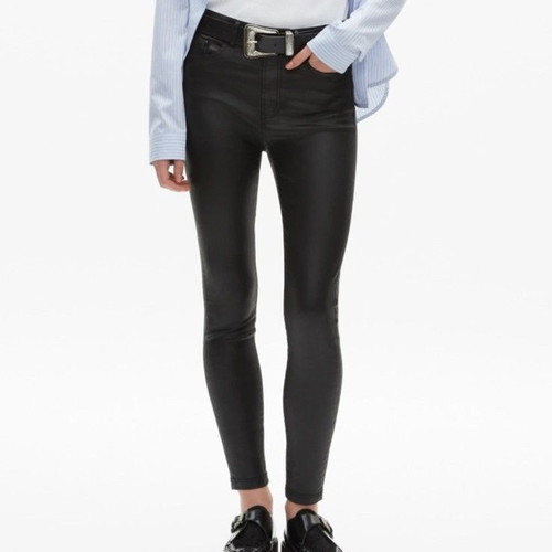 The Kooples leather-effect slim jeans new, black